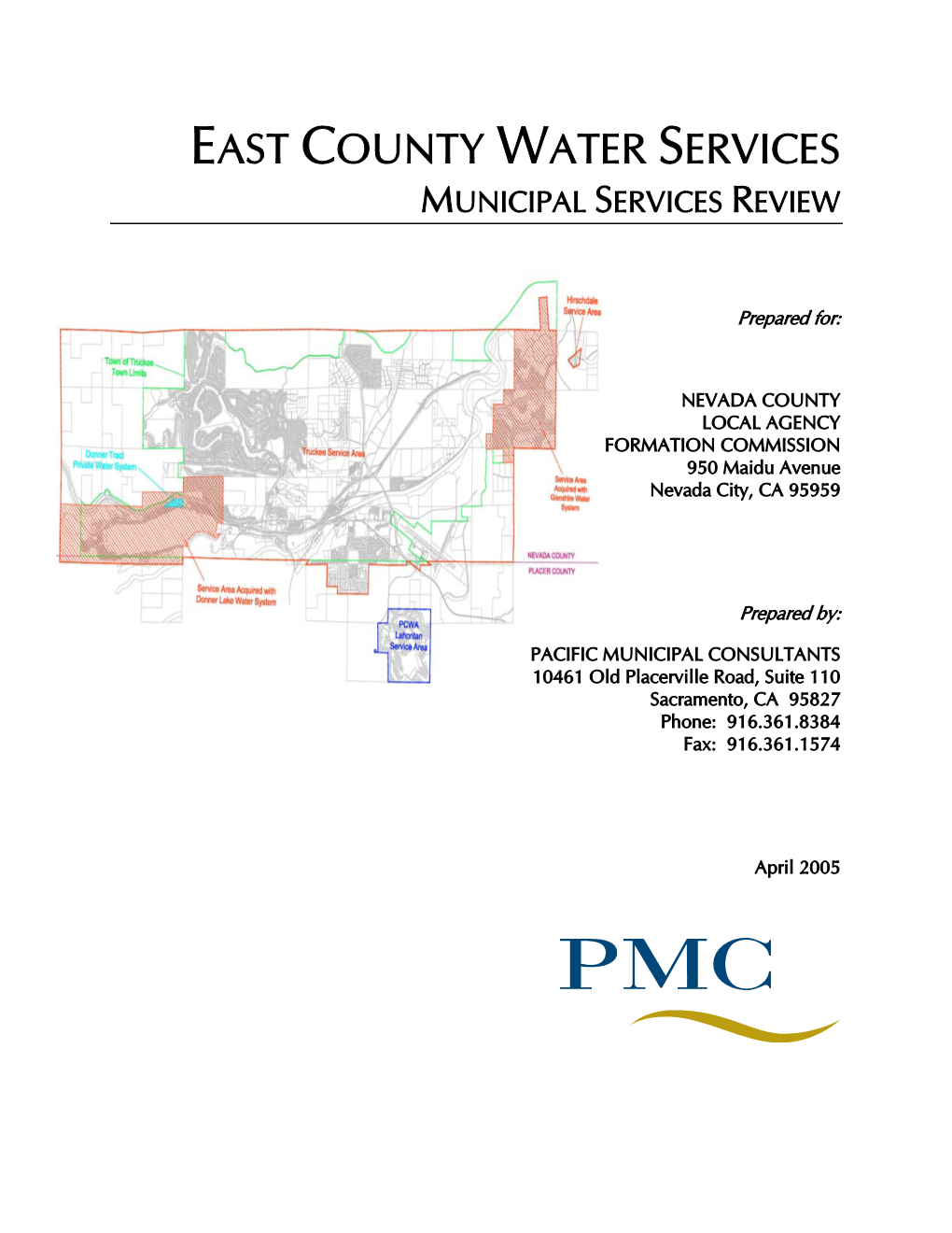East County Water Services Municipal Services Review