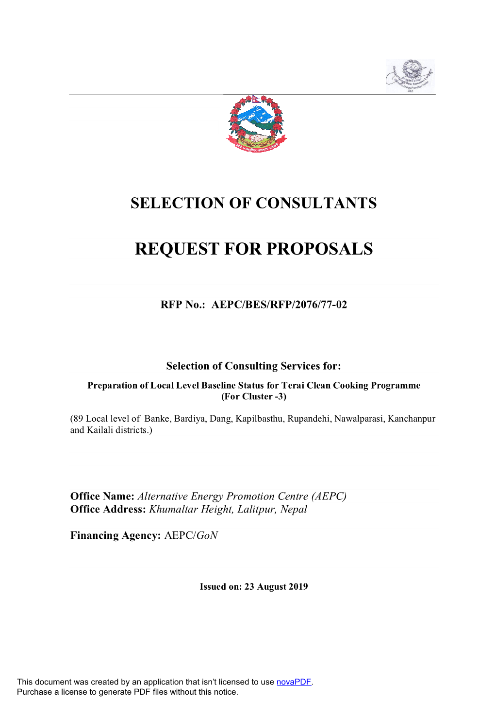 Request for Proposals