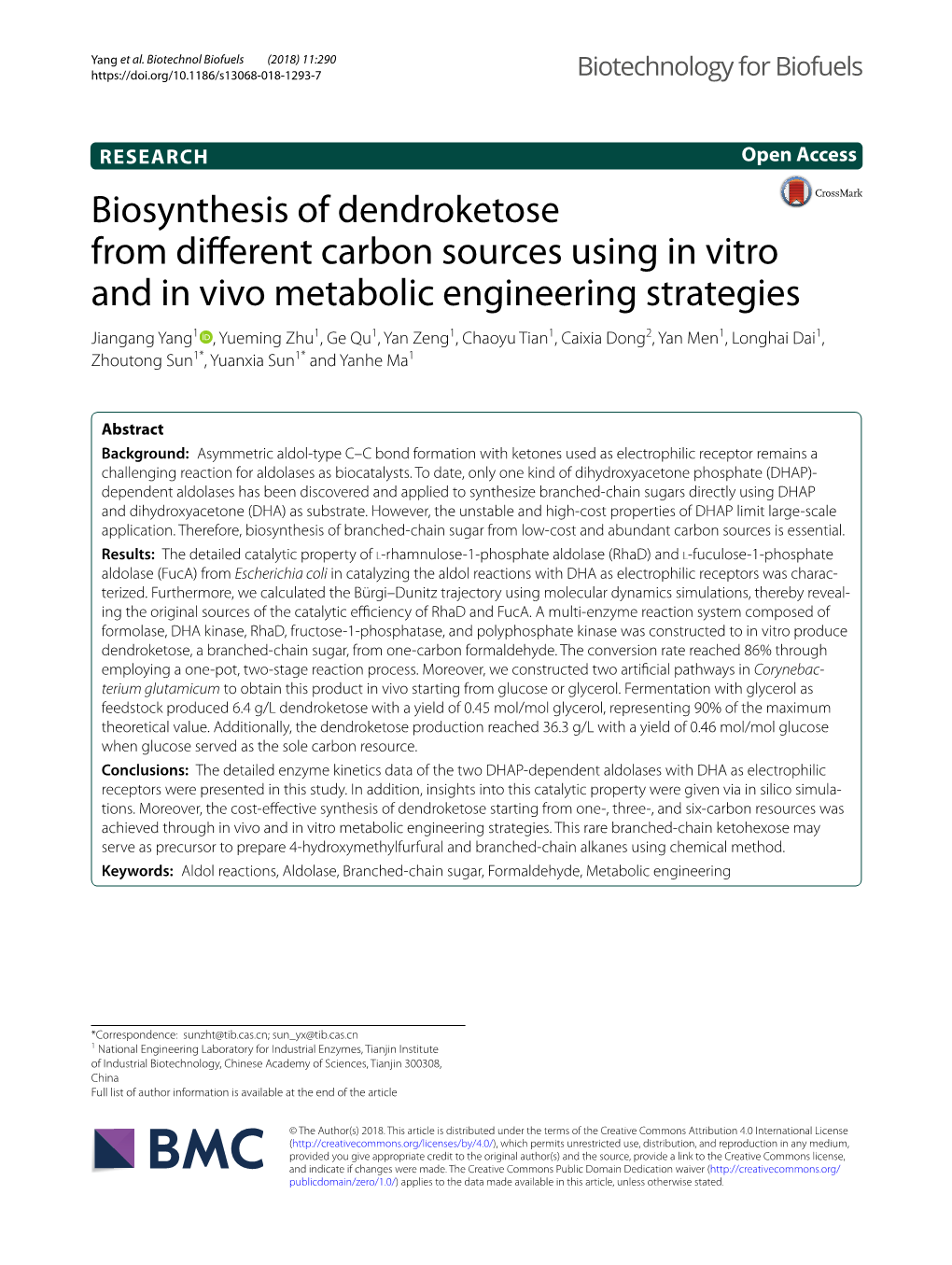 Biosynthesis of Dendroketose from Different Carbon Sources Using In