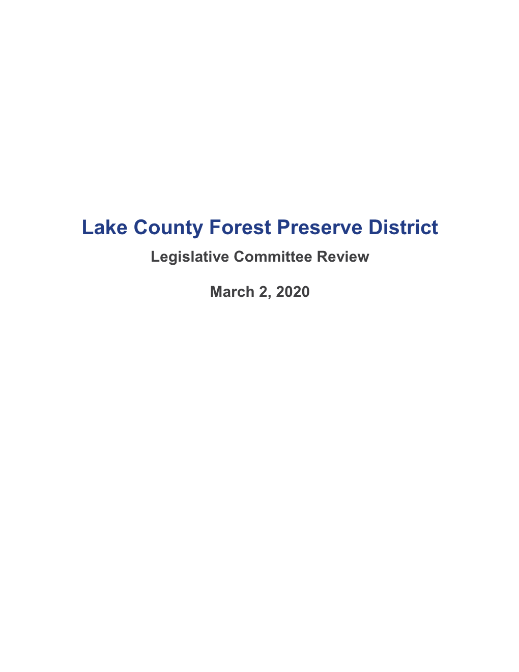 Lake County Forest Preserve District