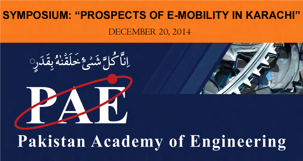 Prospects of E-Mobility in Karachi