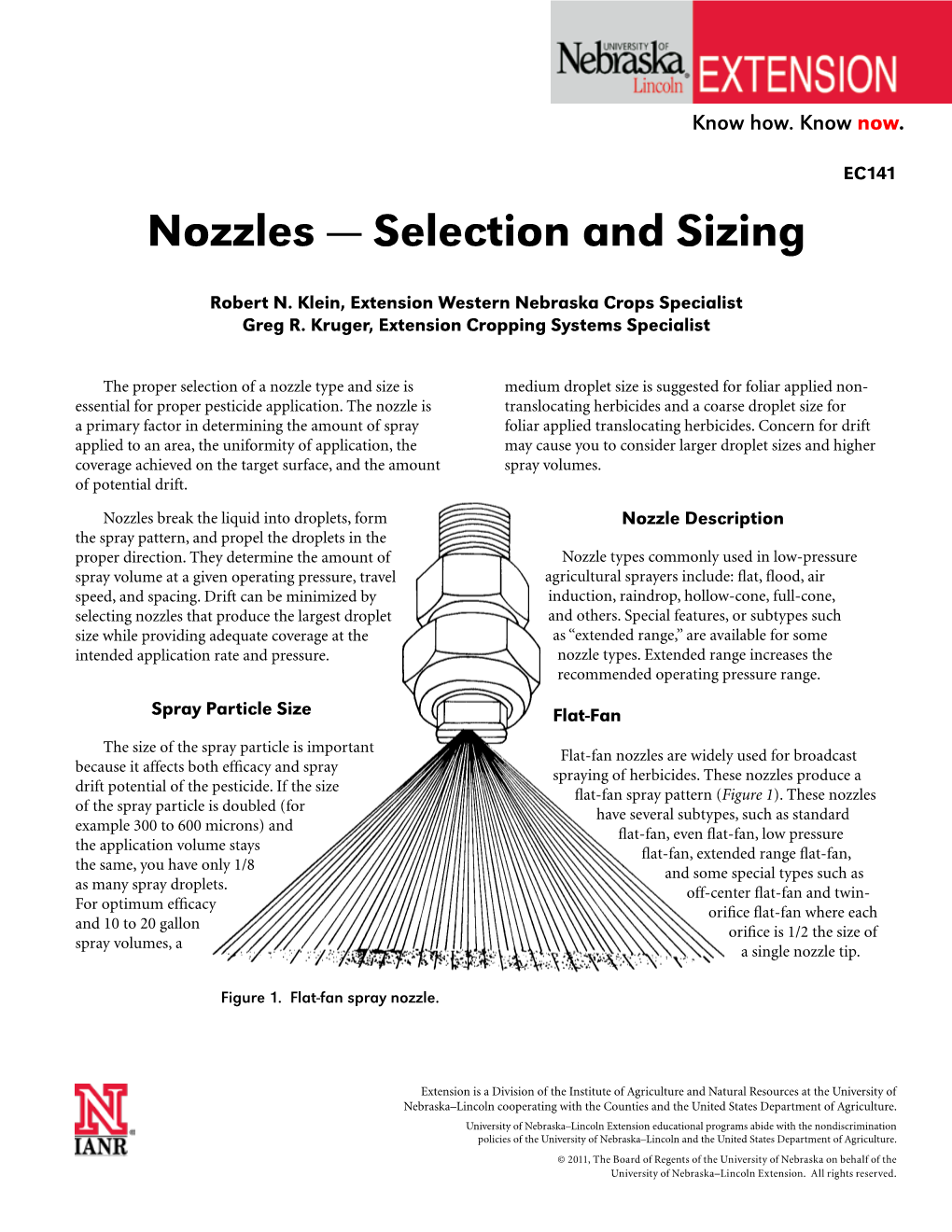 Nozzles — Selection and Sizing