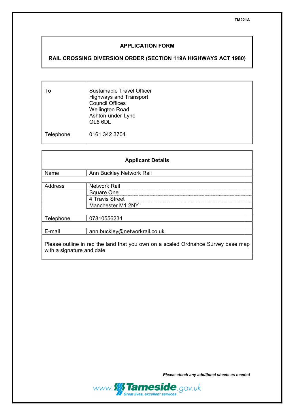 Application Form