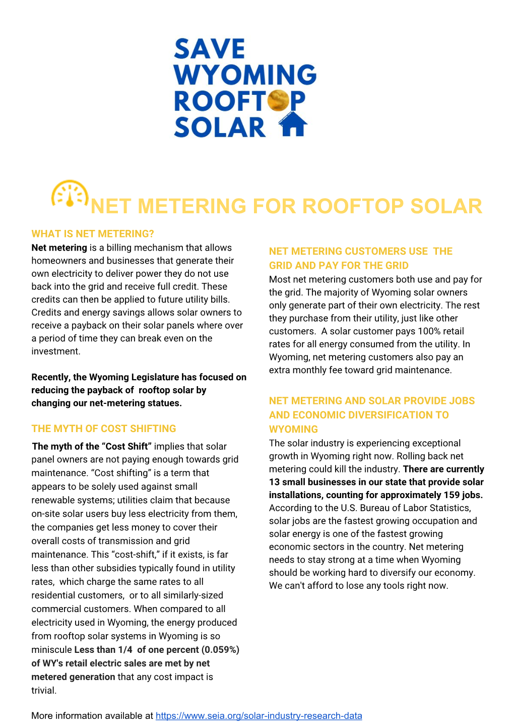Net Metering for Rooftop Solar