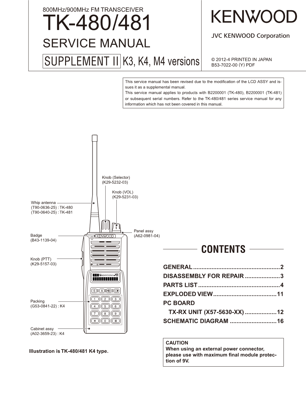 Tk-480/481 Service Manual