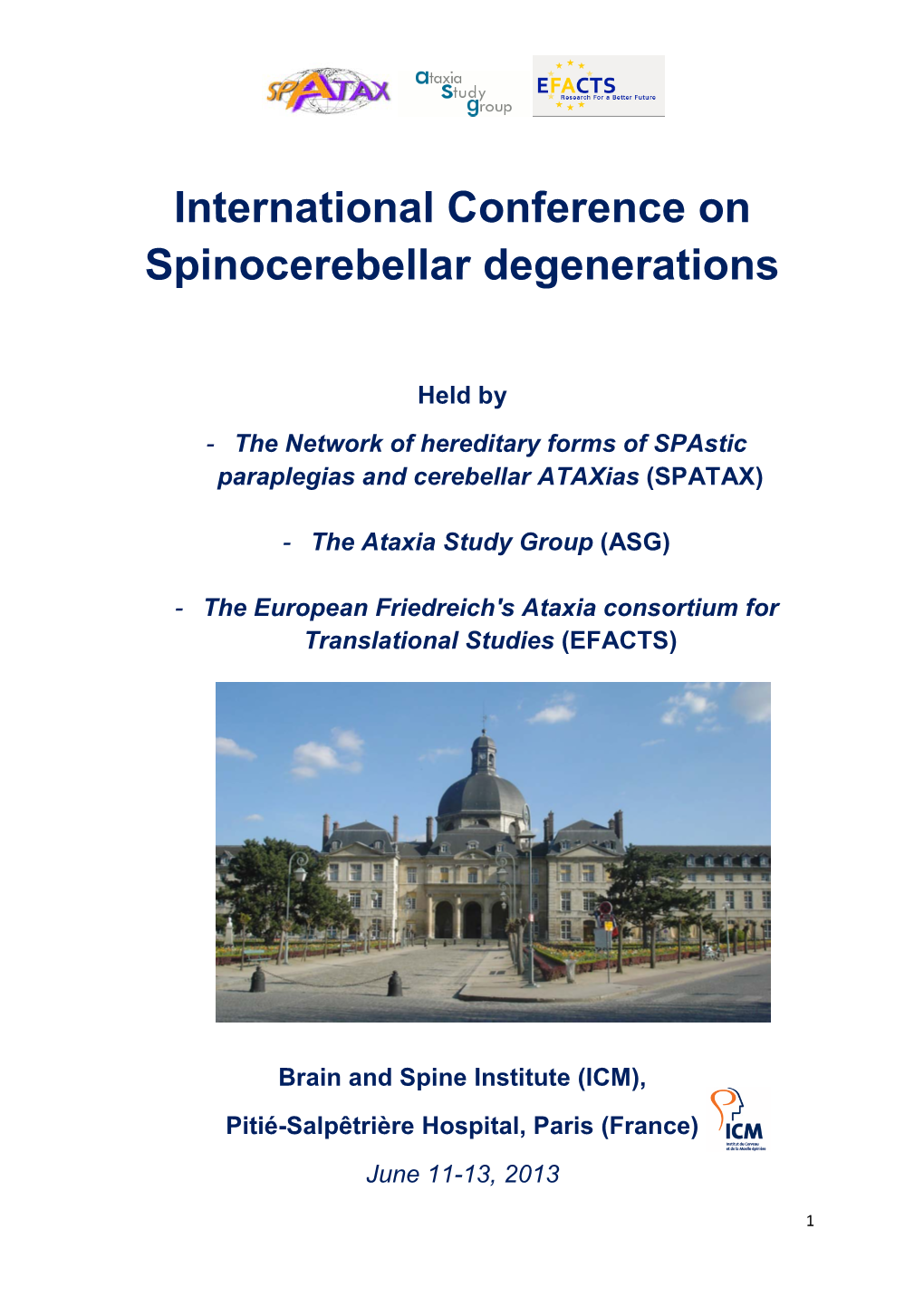 International Conference on Spinocerebellar Degenerations