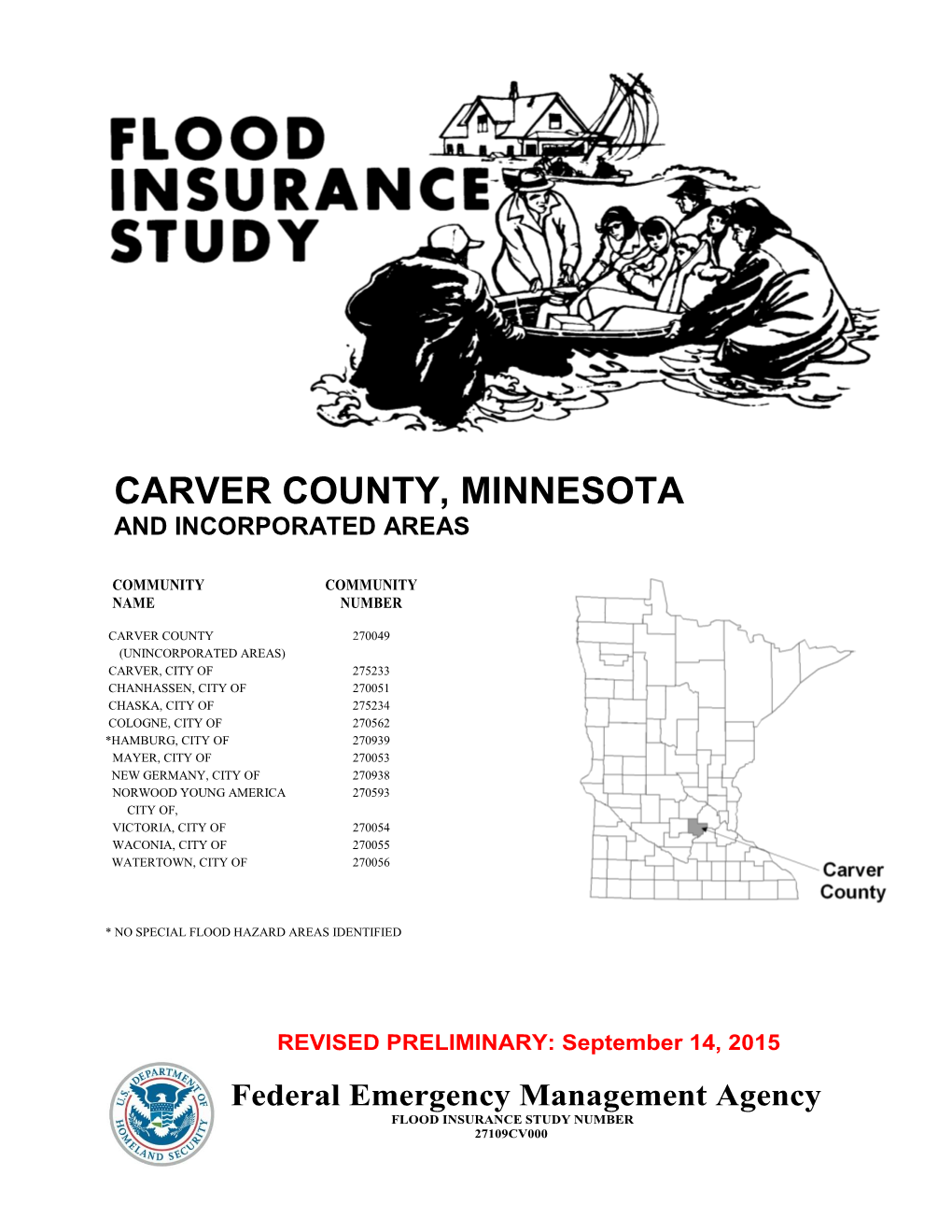 Flood Insurance Study Number 27109Cv000 Notice to Flood Insurance Study Users