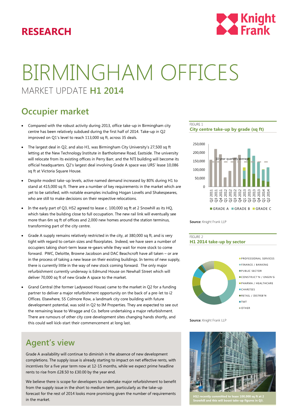 Birmingham Offices Market Update H1 2014