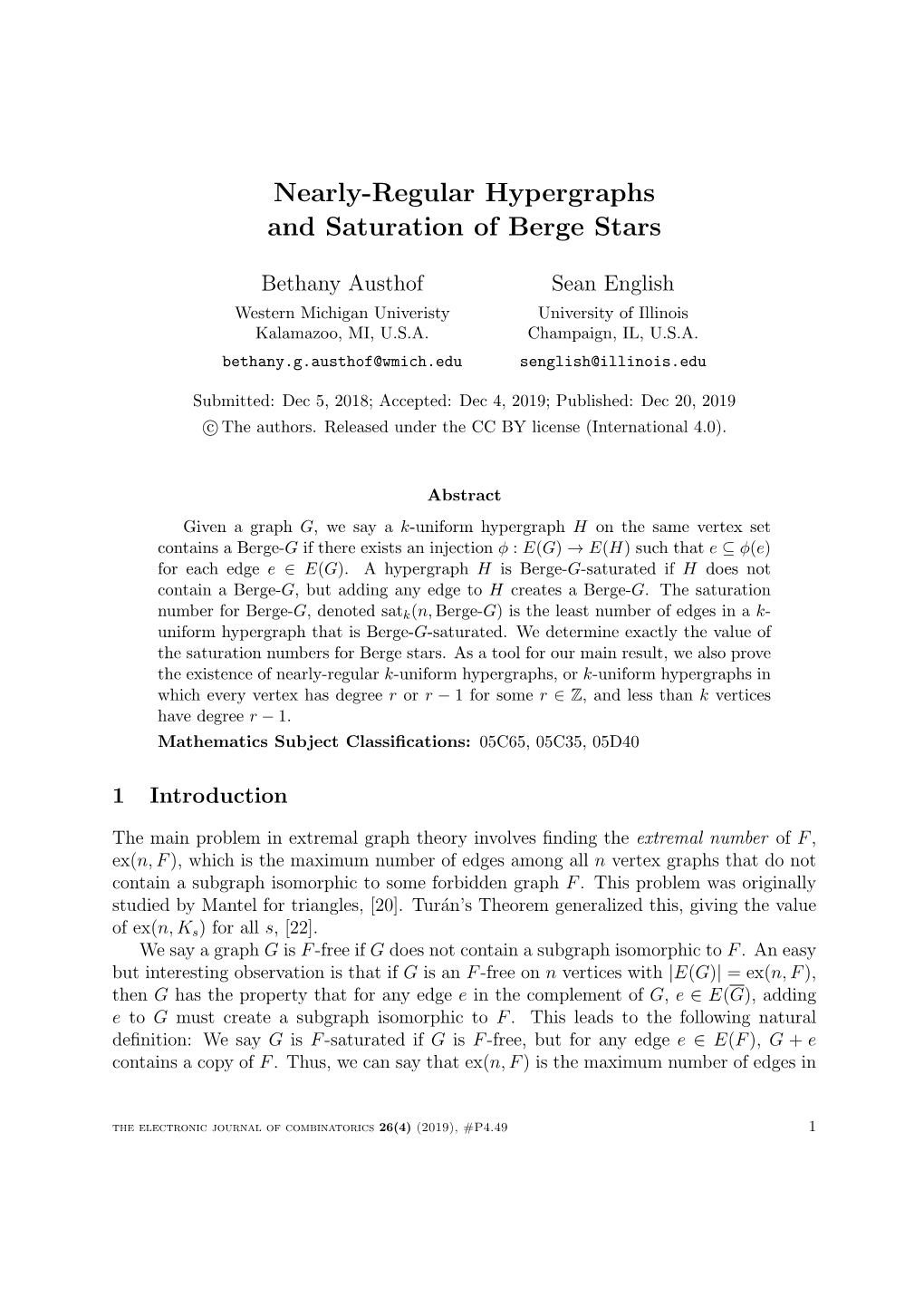 Nearly-Regular Hypergraphs and Saturation of Berge Stars