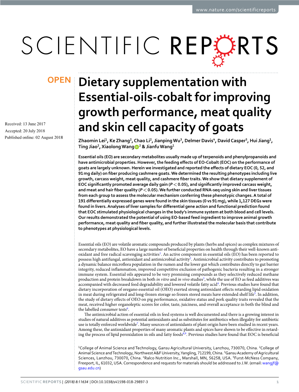 Dietary Supplementation with Essential-Oils-Cobalt for Improving