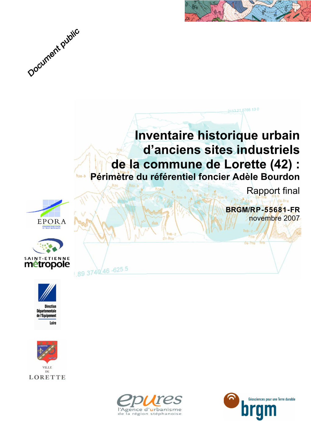 Inventaire Historique Urbain D'anciens Sites Industriels De La Commune De