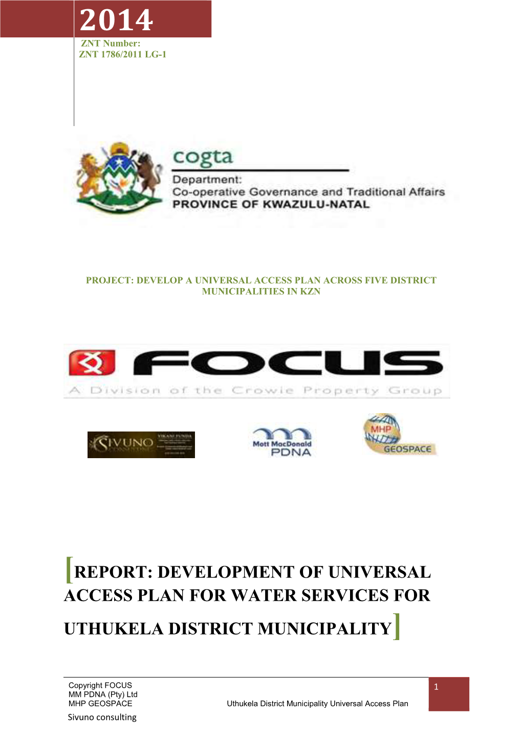 Uthukela UAP Phase 1 Final Report