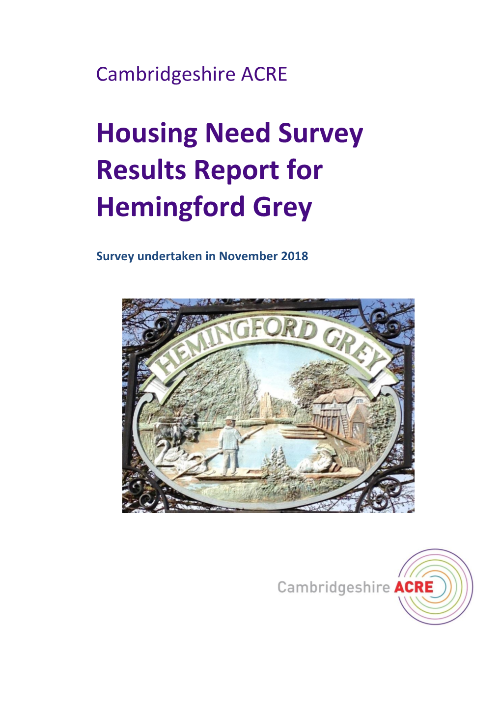 Housing Need Survey Results Report for Hemingford Grey