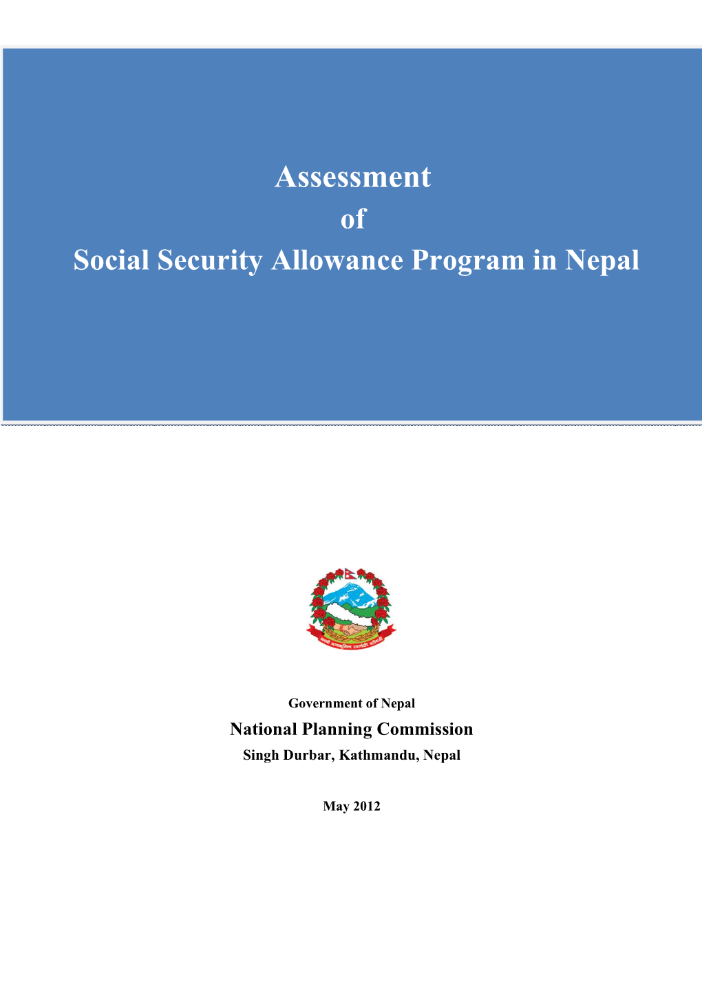 Assesssment of Social Security Allowance Program in Nepal