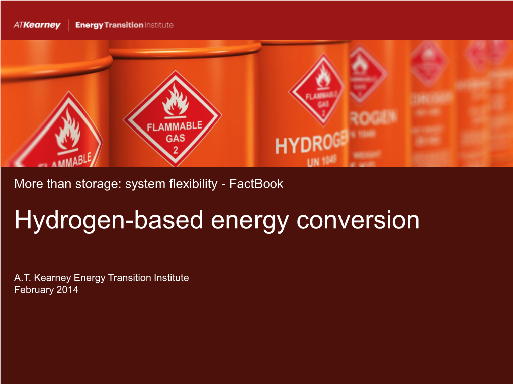 System Flexibility - Factbook Hydrogen-Based Energy Conversion