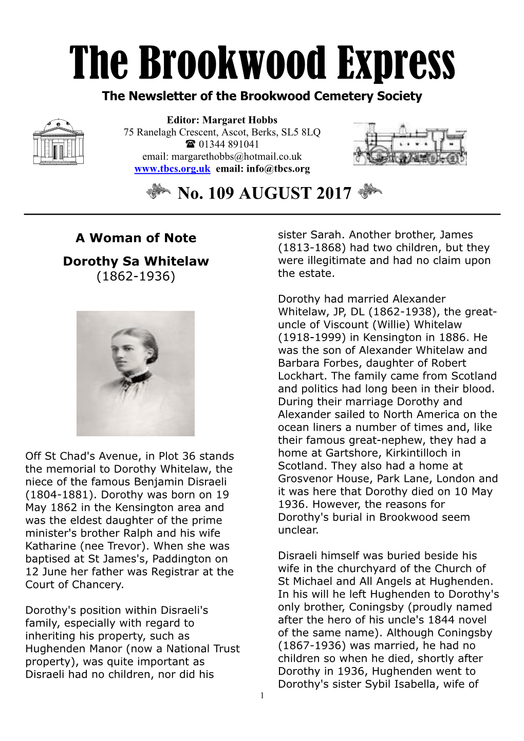 Newsletter of the Brookwood Cemetery Society