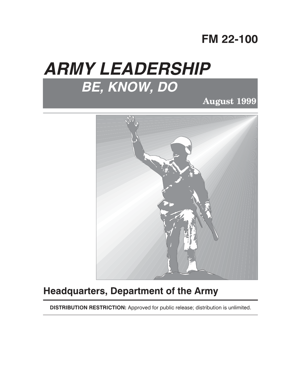 ARMY LEADERSHIP BE, KNOW, DO August 1999