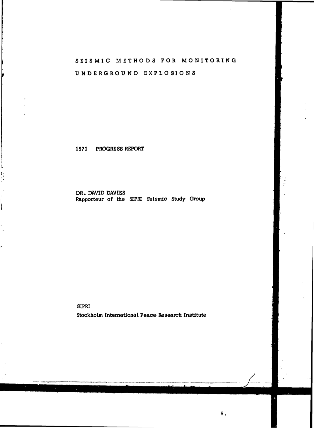 Seismic Methods for Monitoring