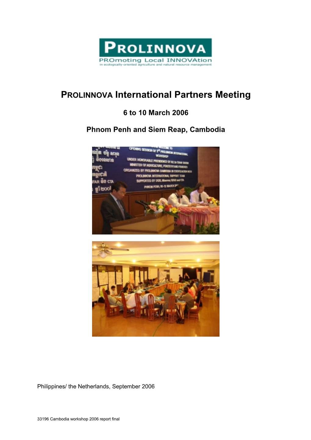 PROLINNOVA International Partners Meeting