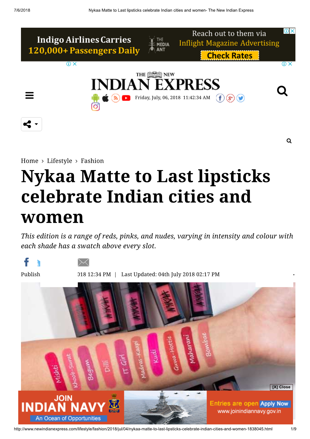 Nykaa Matte to Last Lipsticks Celebrate Indian Cities and Women- the New Indian Express