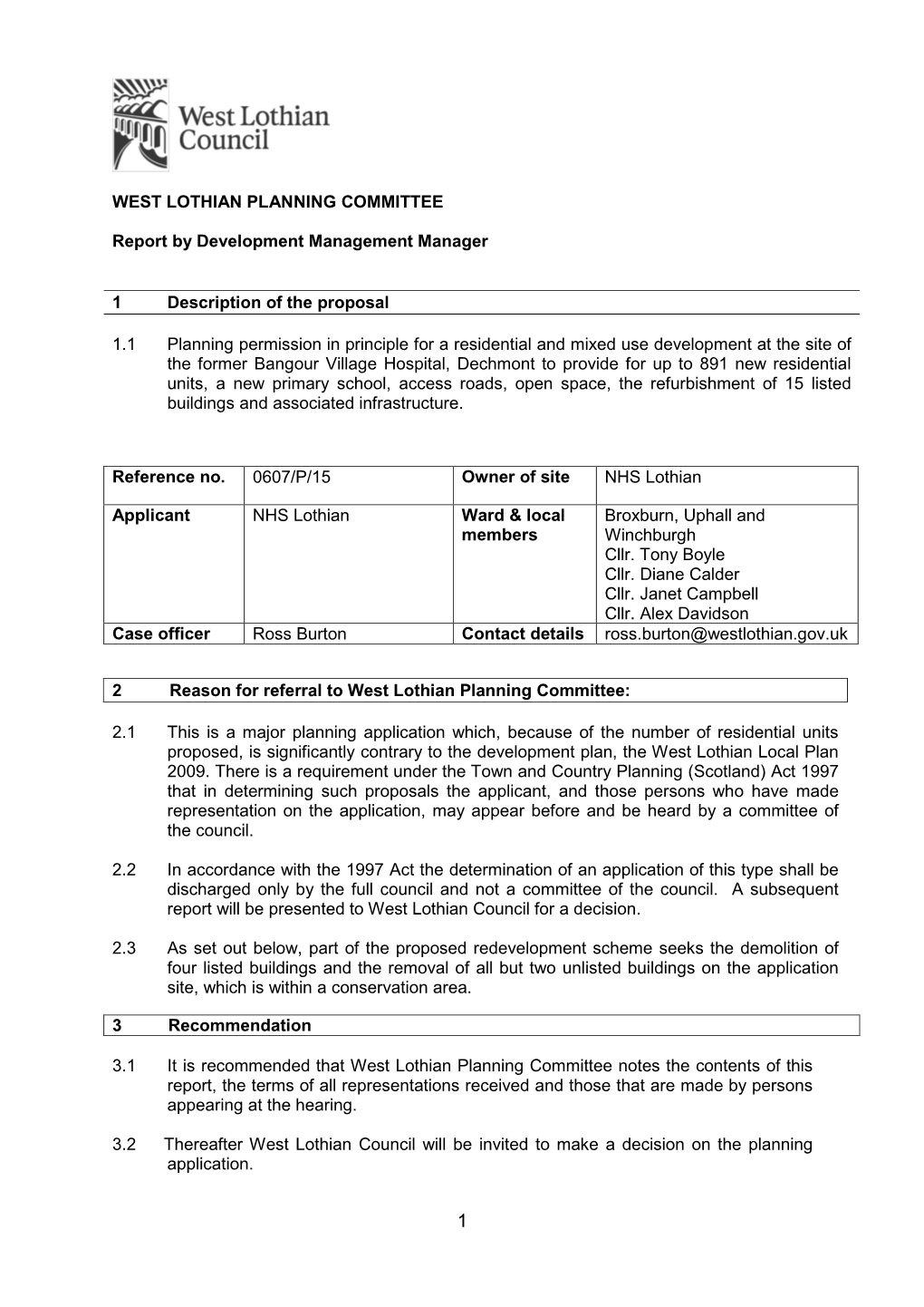 West Lothian Planning Committee