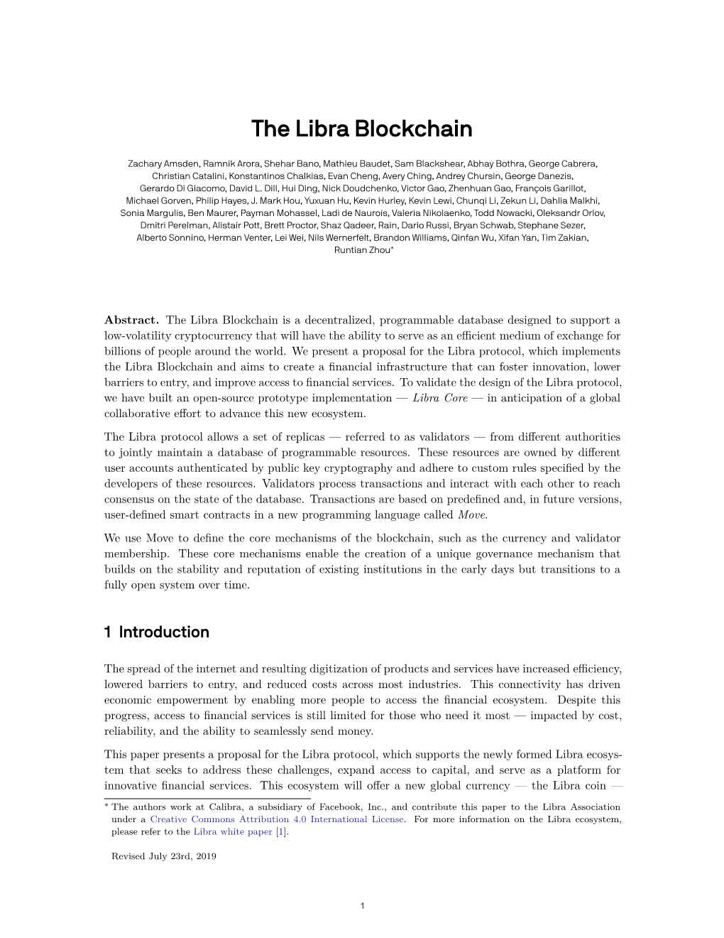The Libra Blockchain