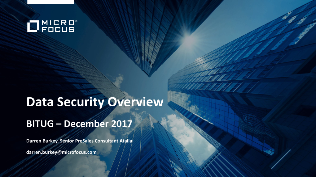 Data Security Overview Voltage and Atalla Solutions November 2017