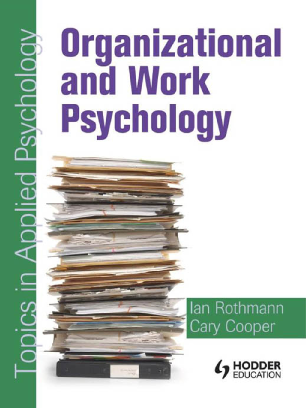 Organizational and Work Psychology