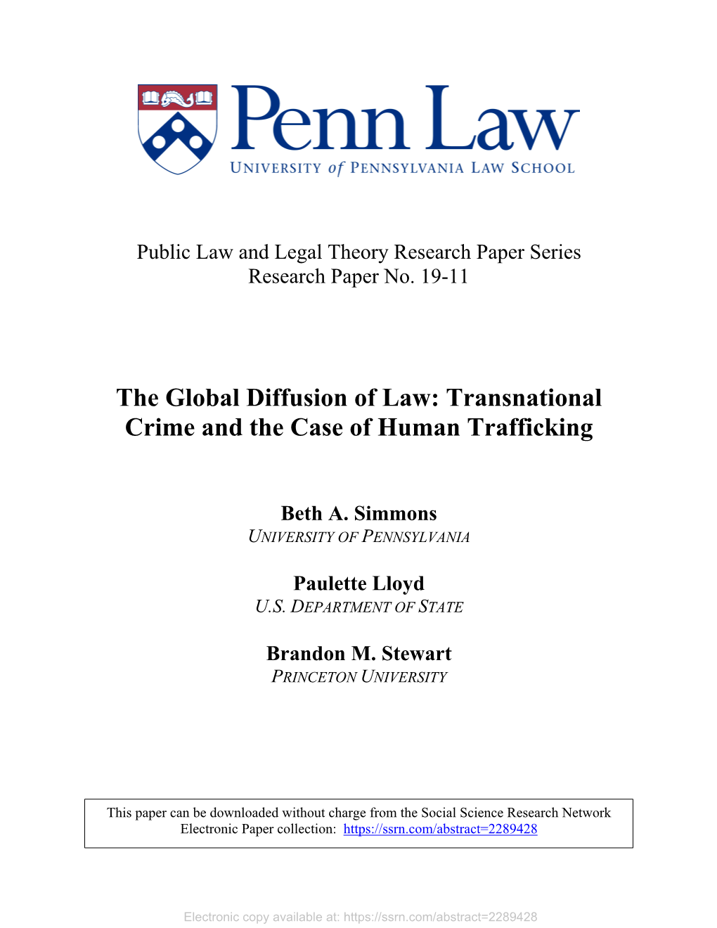 Transnational Crime and the Case of Human Trafficking