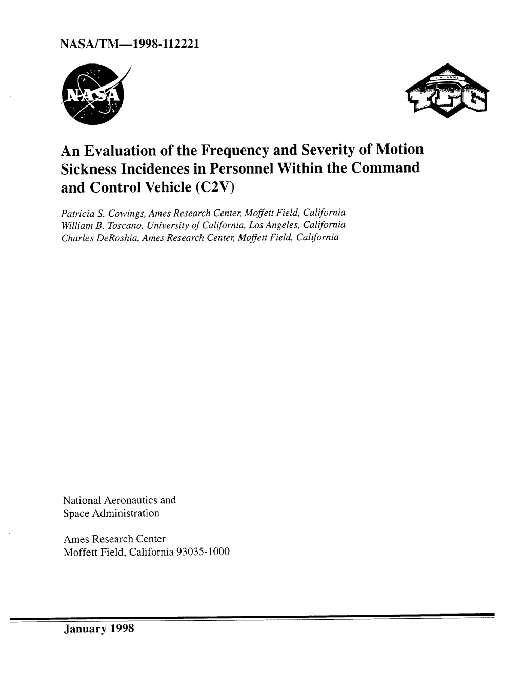 An Evaluation of the Frequency and Severity of Motion Sickness Incidences in Personnel Within the Command and Control Vehicle (C2V)