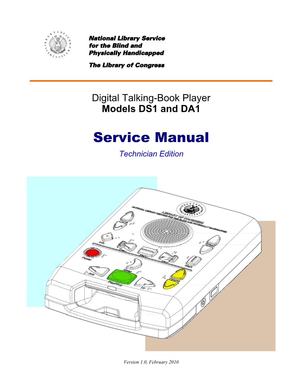 Digital Talking Book Service Manual