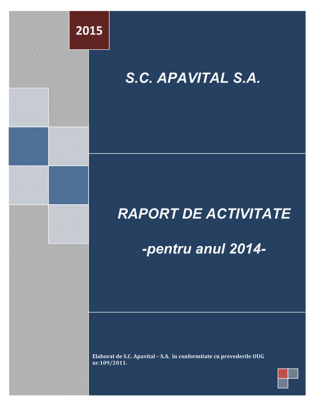 Raport De Activitate APAVITAL S.A. 2014