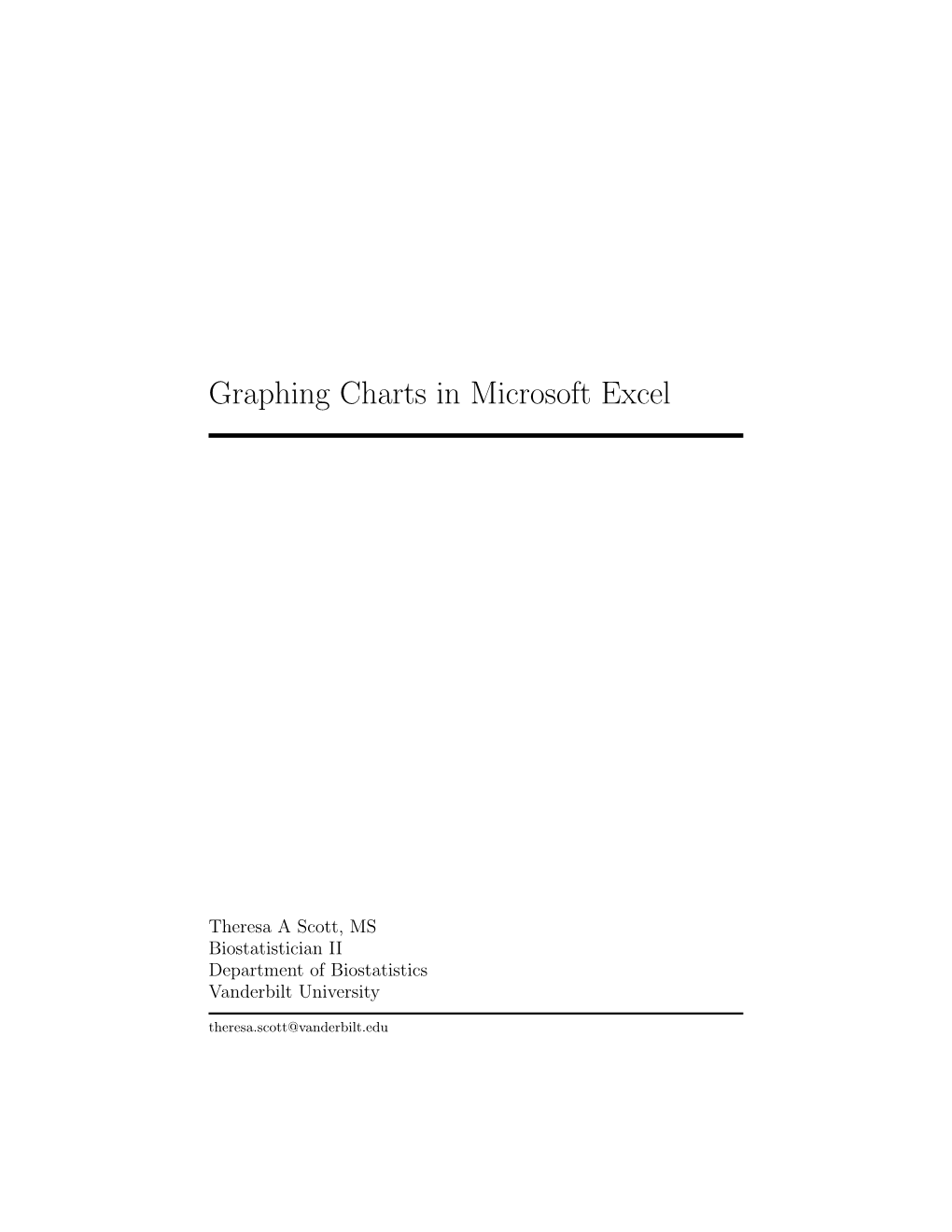 Graphing Charts in Microsoft Excel