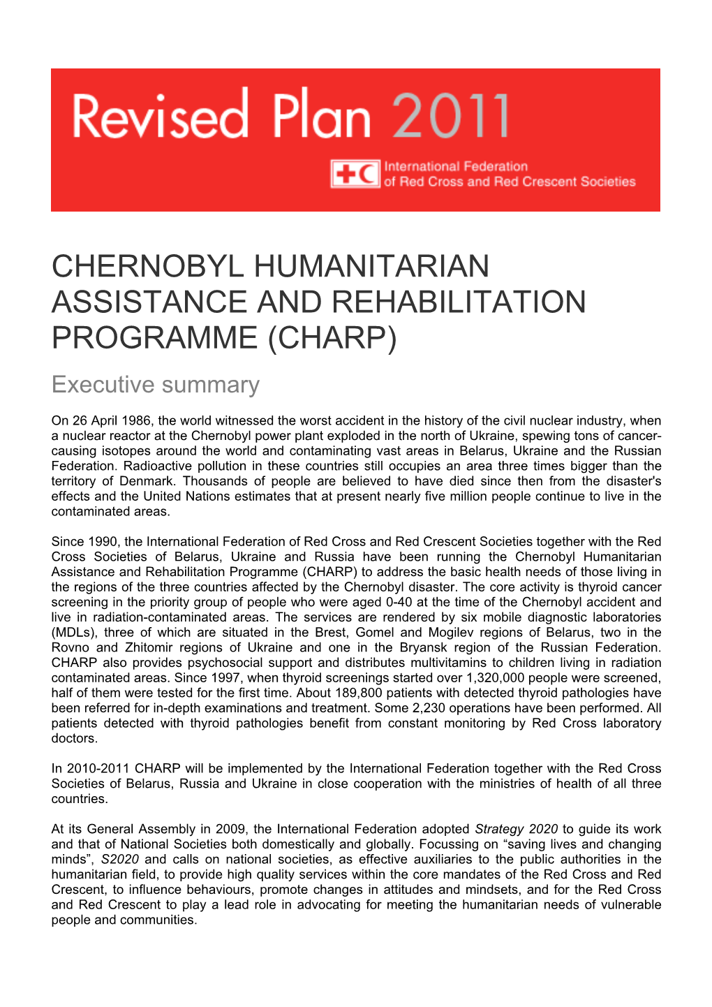 Chernobyl Humanitarian Assistance and Rehabilitation Programme (Charp)