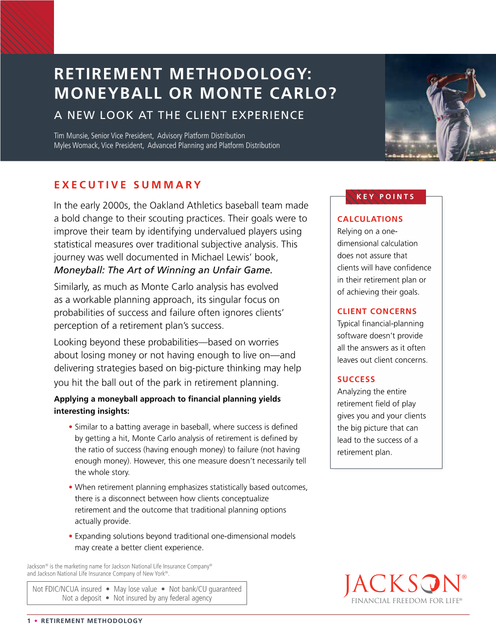 Moneyball Or Monte Carlo? a New Look at the Client Experience