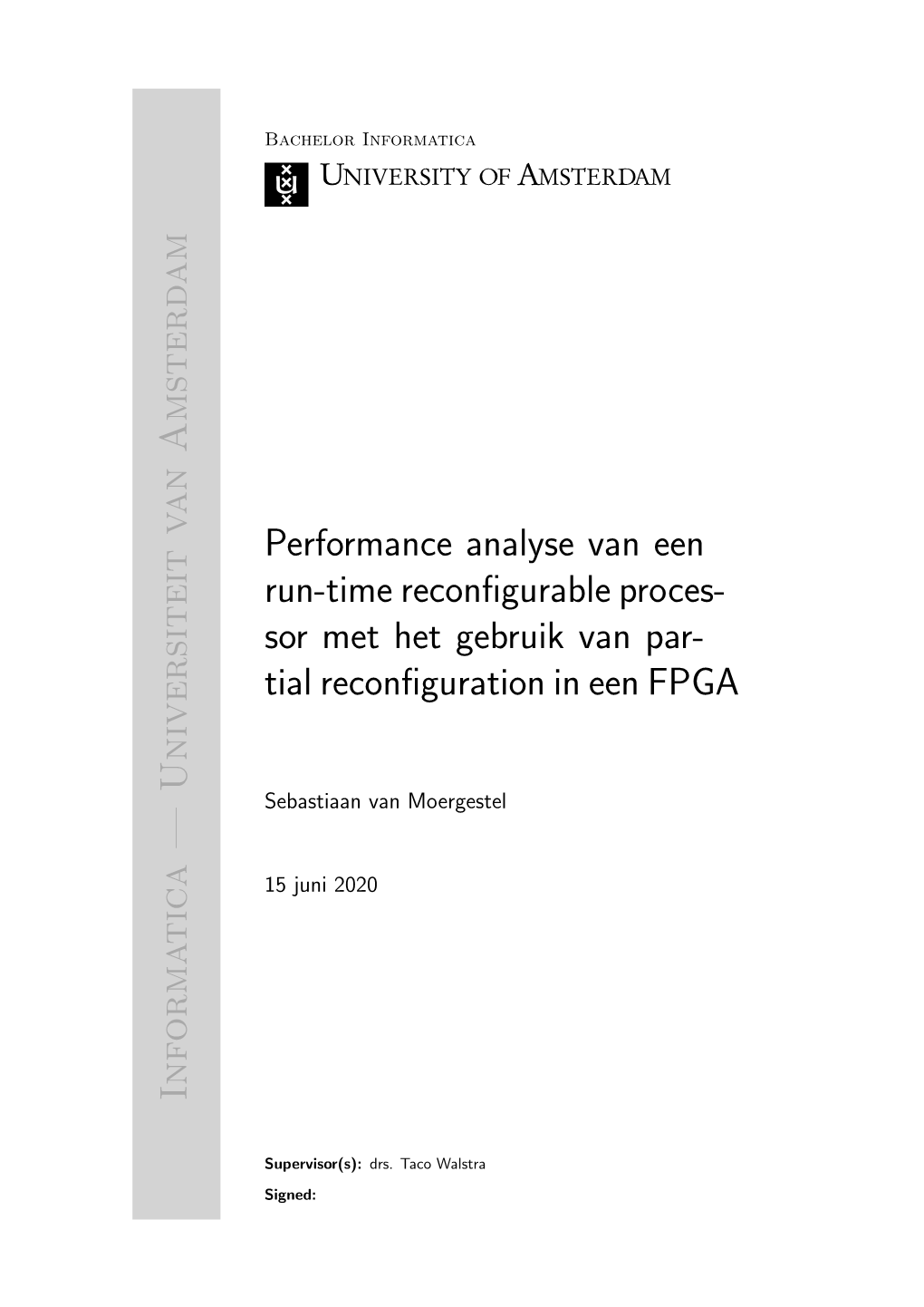 Performance Analyse Van Een Run-Time Reconfigurable Processor