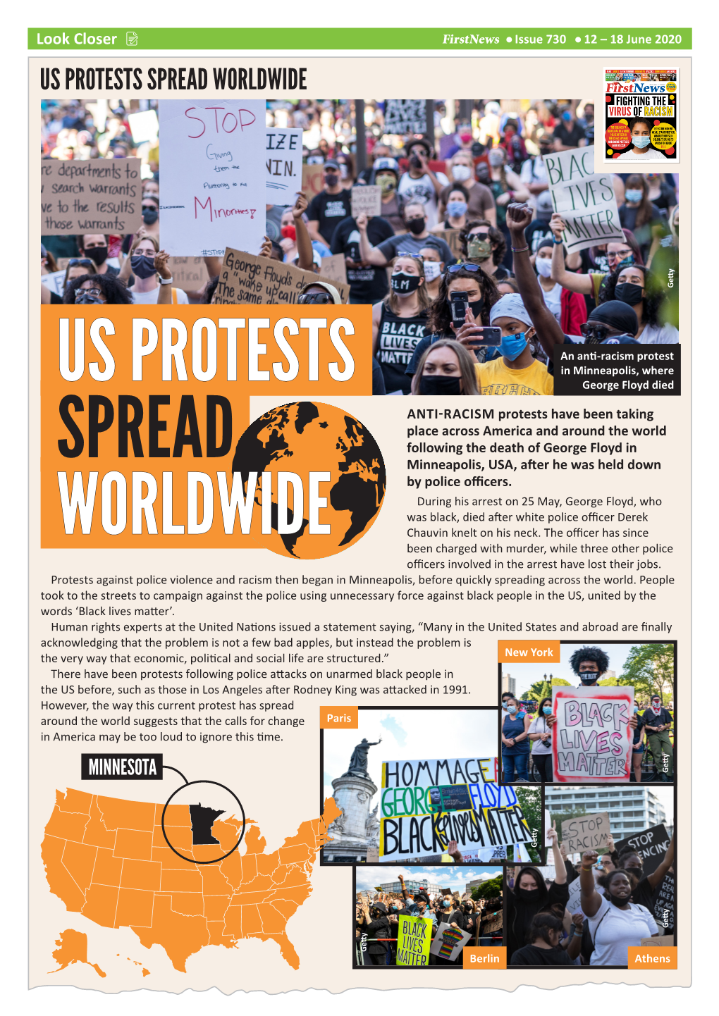 US PROTESTS SPREAD WORLDWIDE Getty