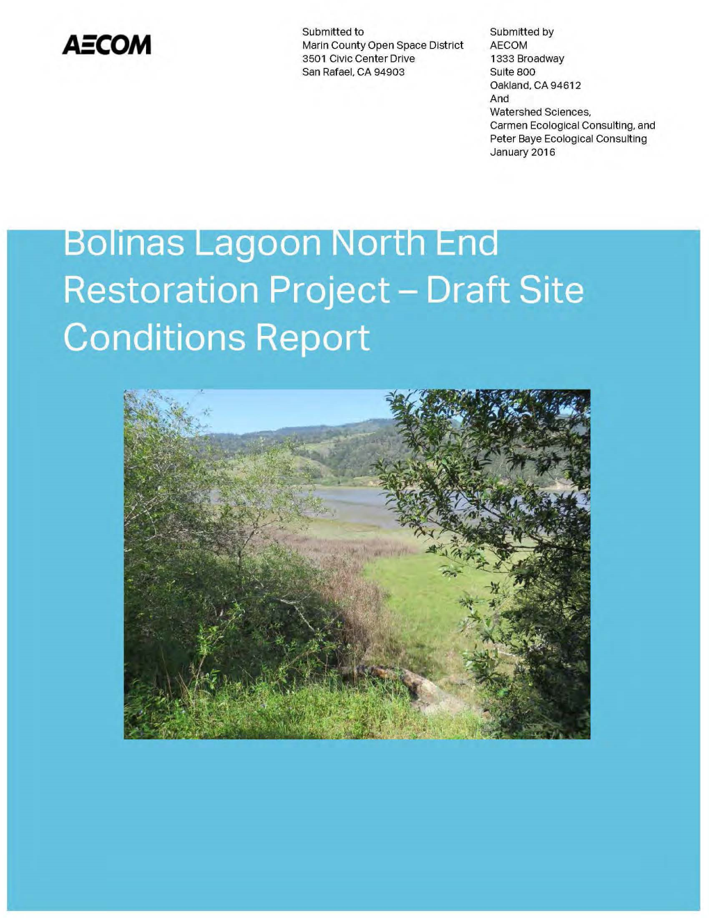 Bolinas Lagoon North End Restoration Project, Exising