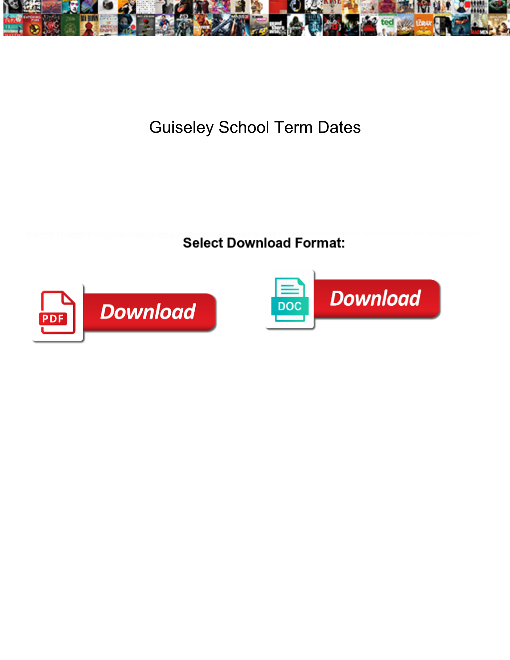 Guiseley School Term Dates