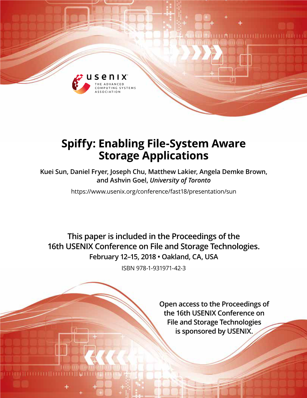 Spiffy: Enabling File-System Aware Storage Applications