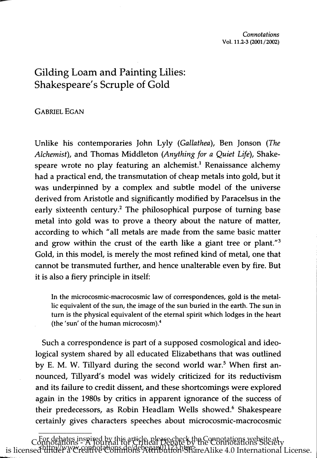 Gilding Loam and Painting Lilies: Shakespeare's Scruple of Gold