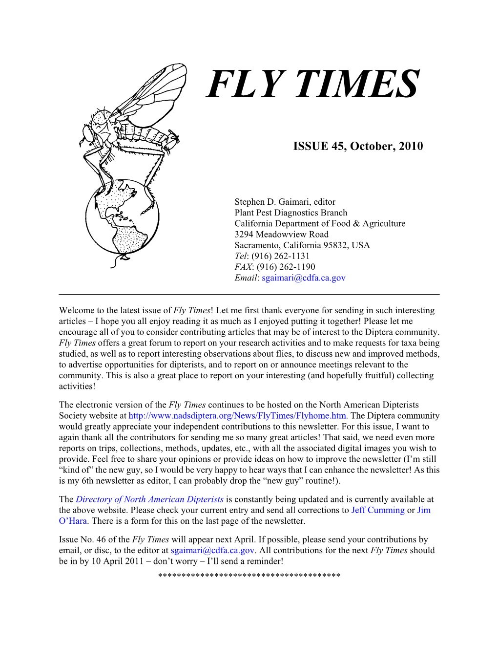 Fly Times Issue 45, October 2010