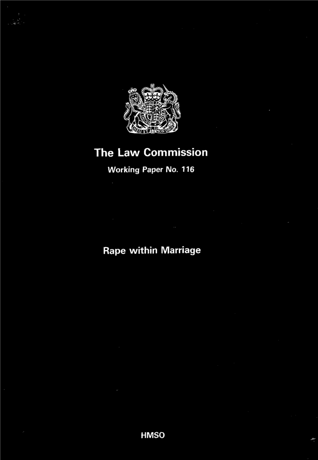 Working Paper No. 116 on Rape Within Marriage