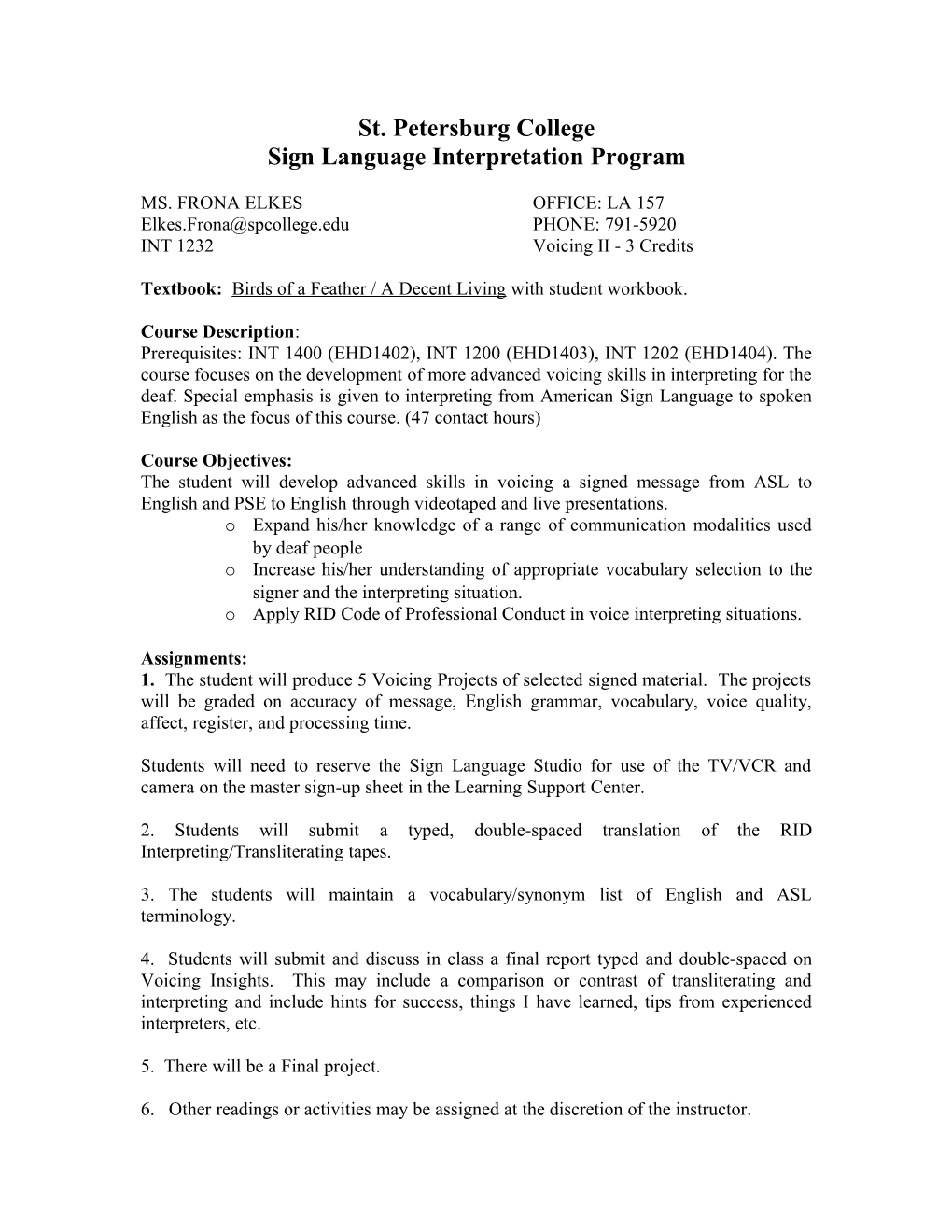 Sign Language Interpretation Program