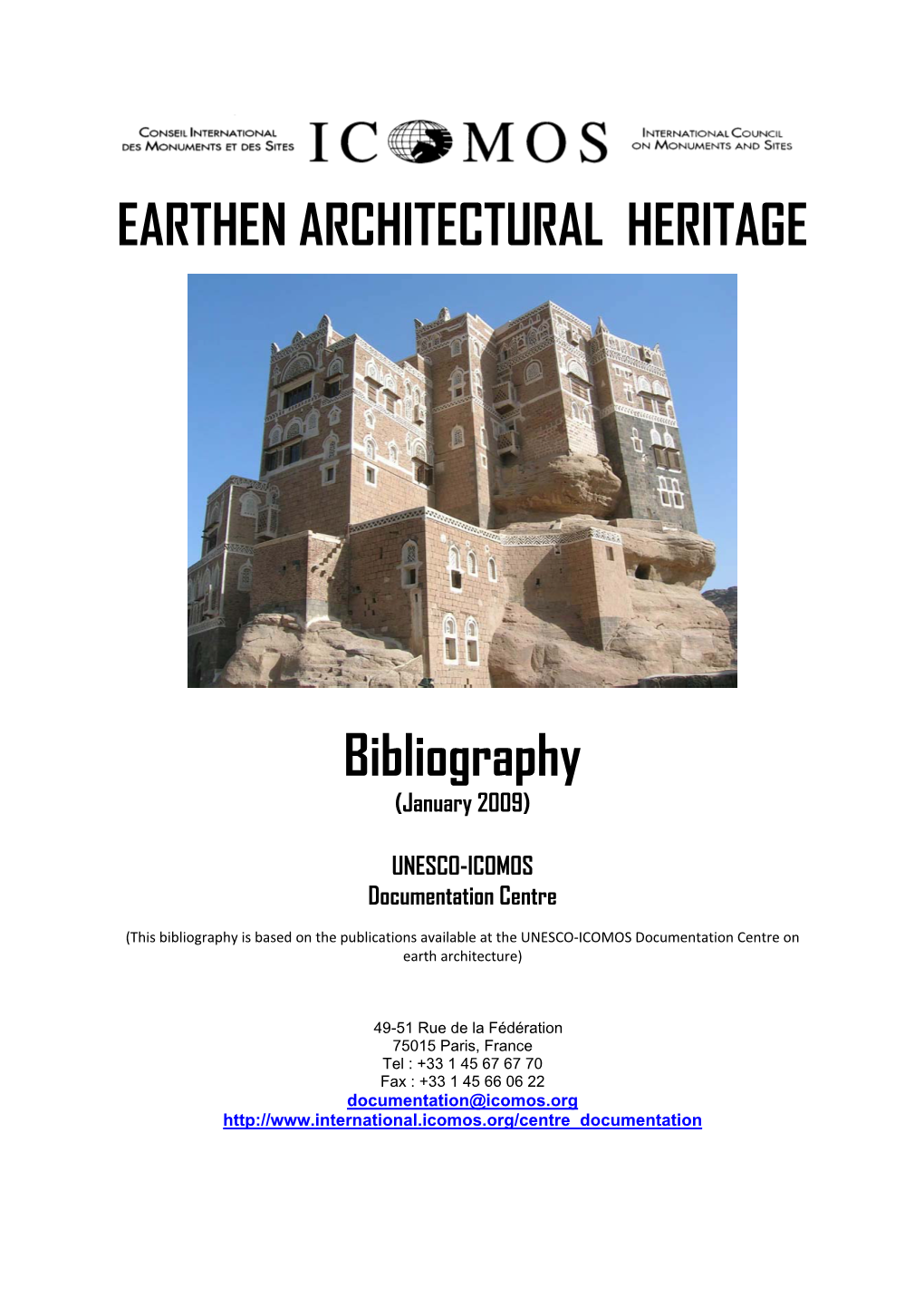 EARTHEN ARCHITECTURAL HERITAGE Bibliography