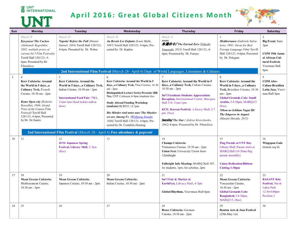 Great Global Citizens Month