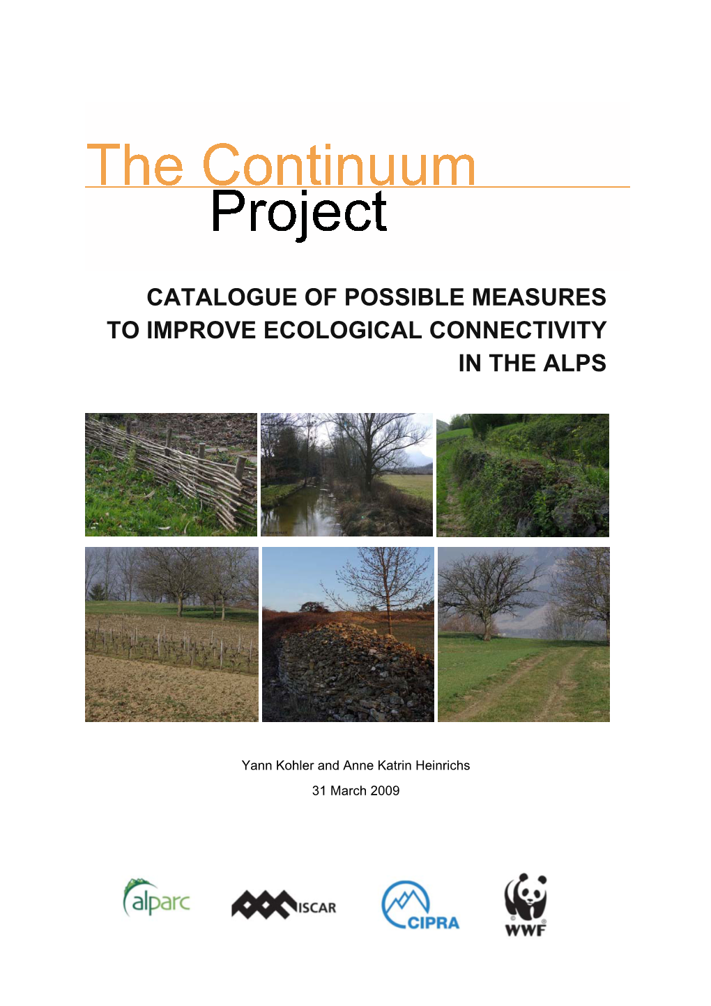 Catalogue of Possible Measures to Improve Ecological Connectivity in the Alps