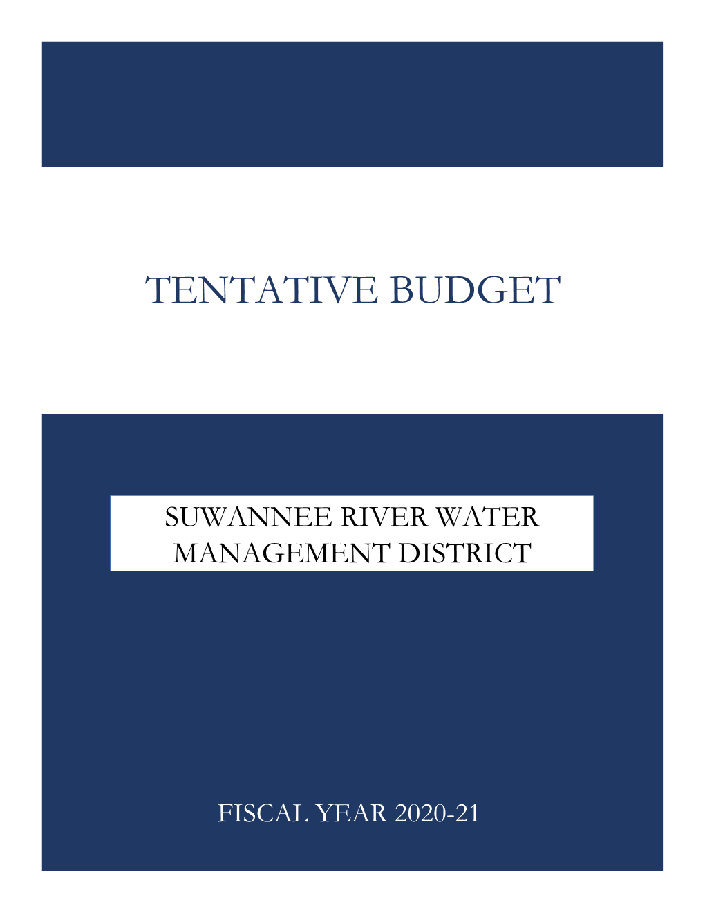 SRWMD FY21 Tentative Budget