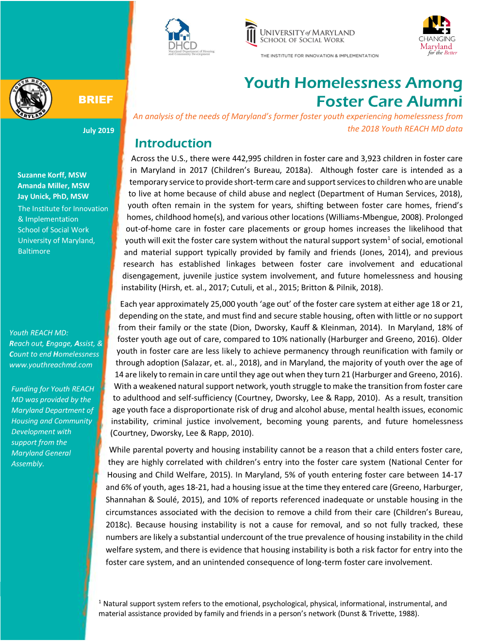 Youth Homelessness Among Foster Care Alumni
