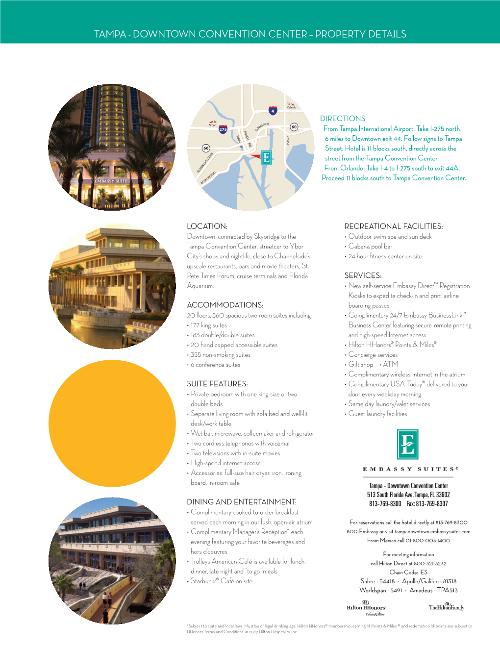 Tampa - Downtown Convention Center – Property Details
